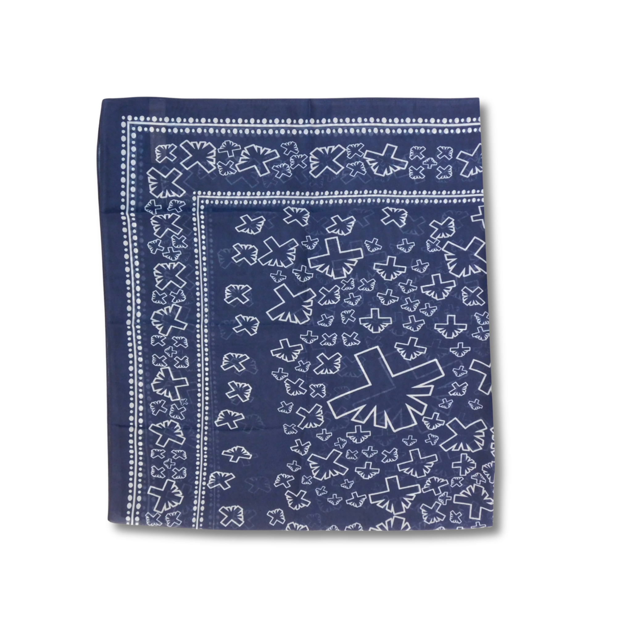 Navy Chiffon Scarf